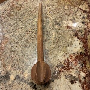 Antique 1900’s Primitive Carved Wood Mixer/ Whisk   Spin Between Hands - 14”